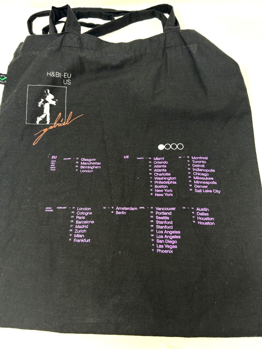 NEW Keshi Hell & Back Tour Concert Merchandise Tote Bag 2023